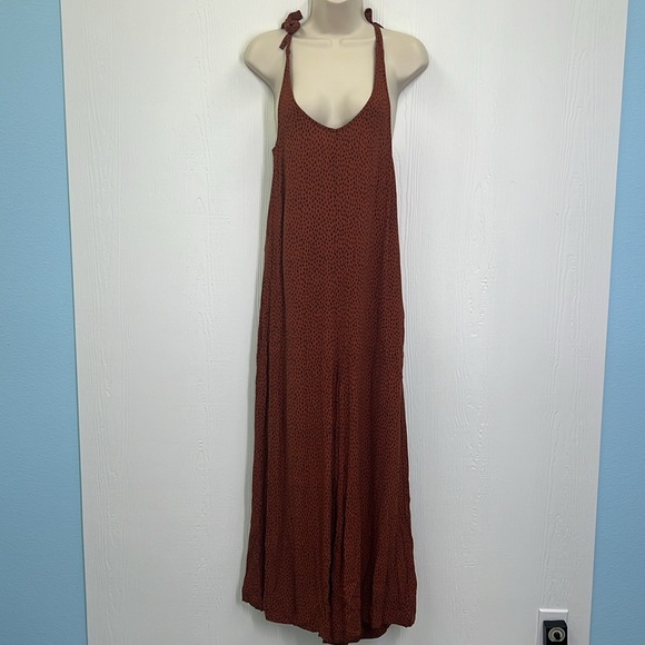 ELK The Label - Jorum Cheetah Tie At Shoulder Flowy Sleeveless Jumpsuit Size 2 - Picture 2 of 13